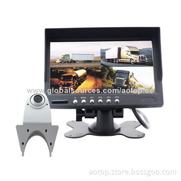 Hot Selling 7-inch Bus Rear-view Mirror Monitor with Multiple Languages, 12V-24V, OSD Menu, Pal/NTSC